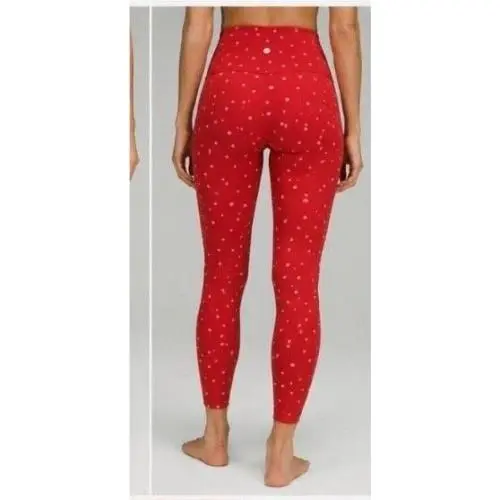 041 Lululemon Align No Line HR Pant 25 Size 0 Heart Scatter Dot