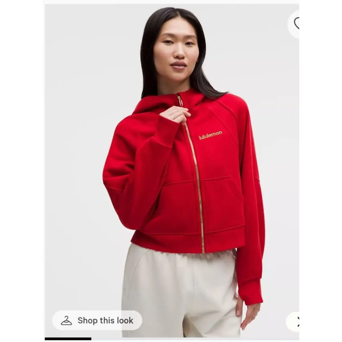 033 Lululemon Lunar Year Scuba Oversized Full-zip Hoodie Oxford Red Xl/xxl