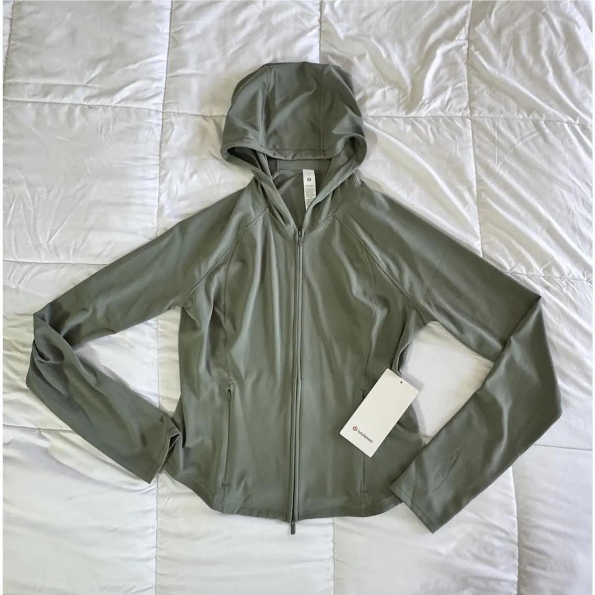 Lululemon Wunder Train Full-zip Jacket Size 12 Plmd Willow Leaf Slimming
