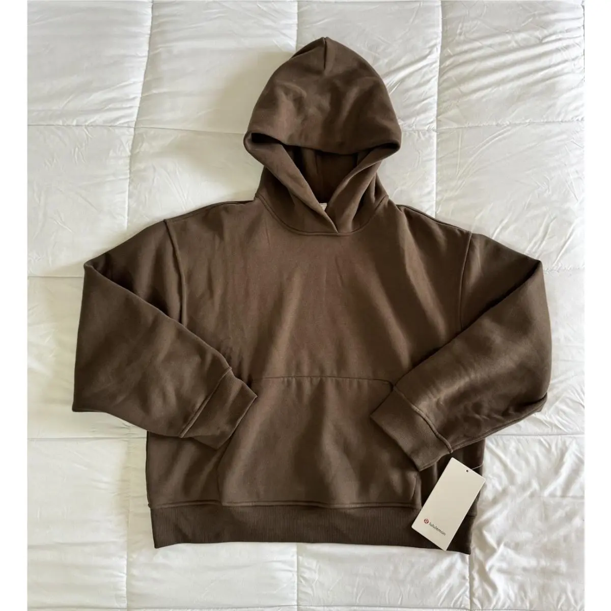 Lululemon W Steady State Oversized Hoodie Size Medium Fleece Walnut Brown