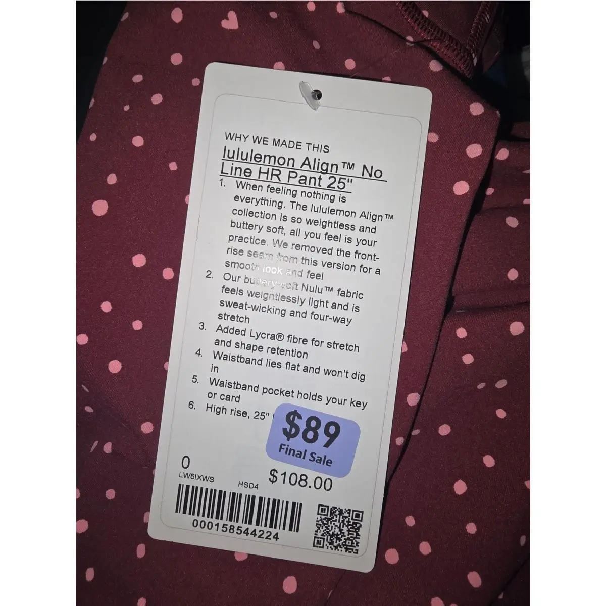 Lululemon clothing - LW5IXWS - LW5IXWS - Red 2