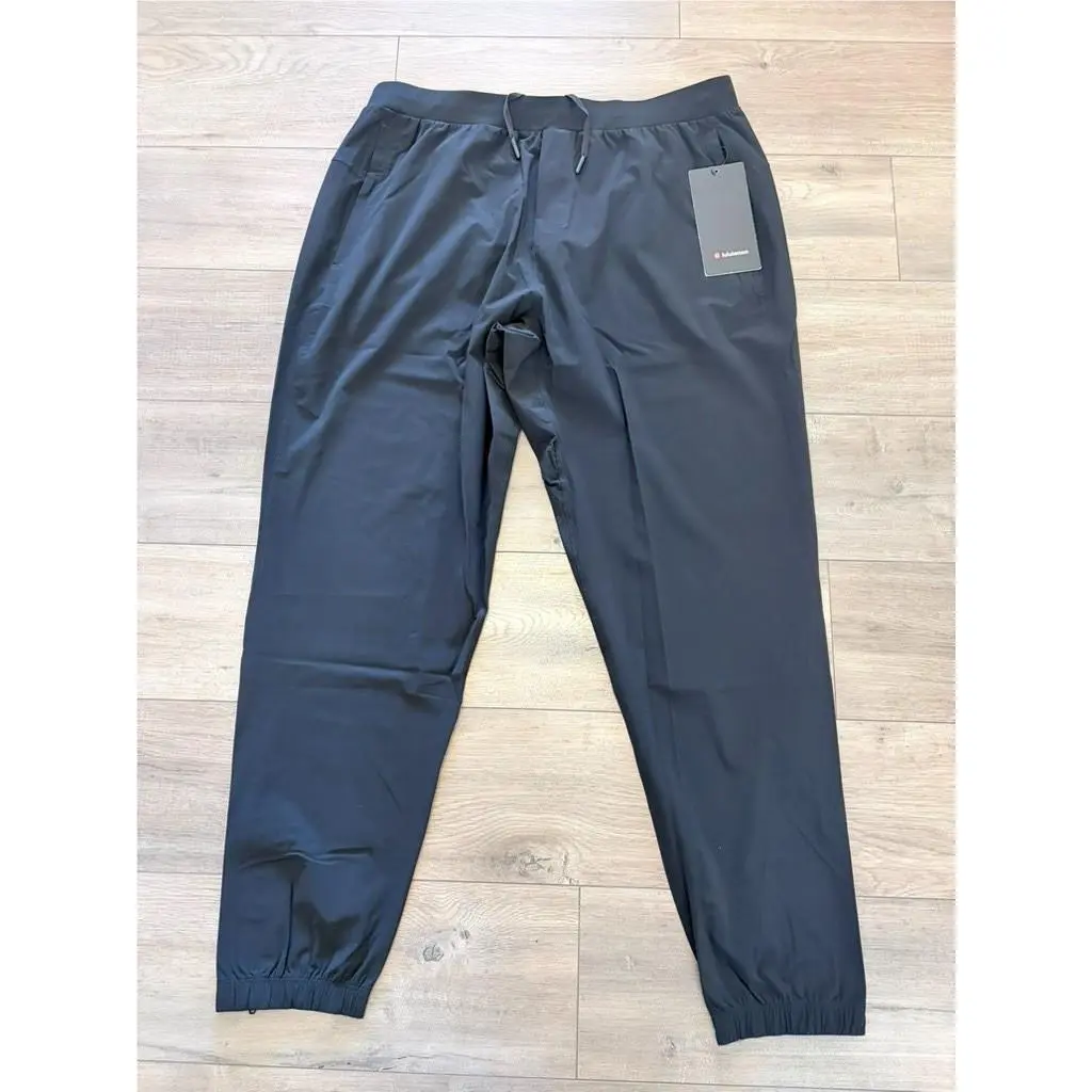 Lululemon Surge Jogger Mens XL Black Reflective Zipper Ankle Gym Casual Pants