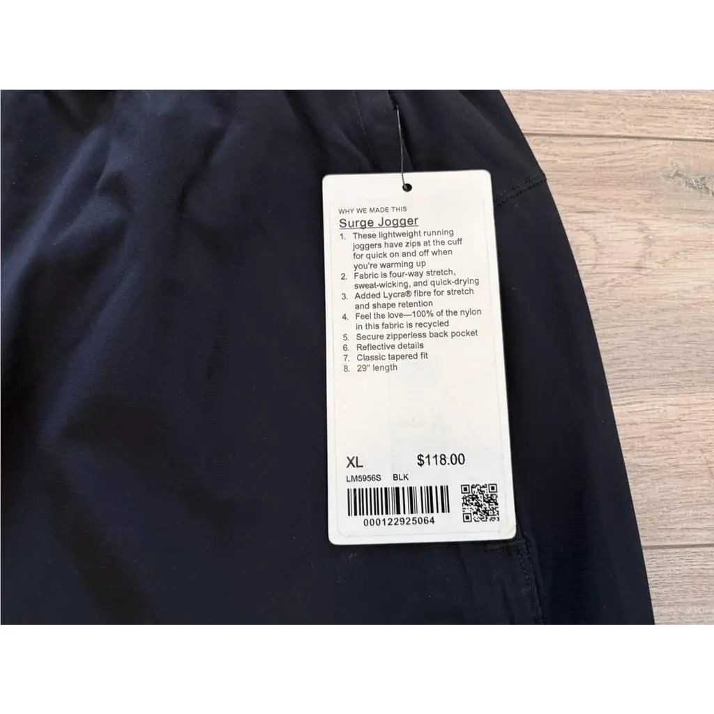 Lululemon clothing - Lululemon Surge - Surge - LM5956S - Black 1