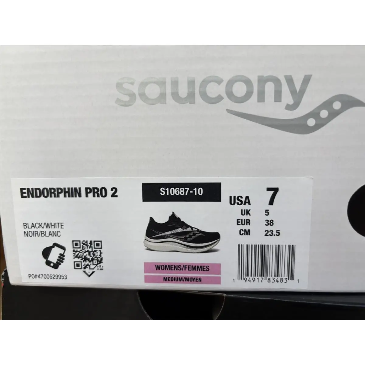 Saucony shoes - black/white 3