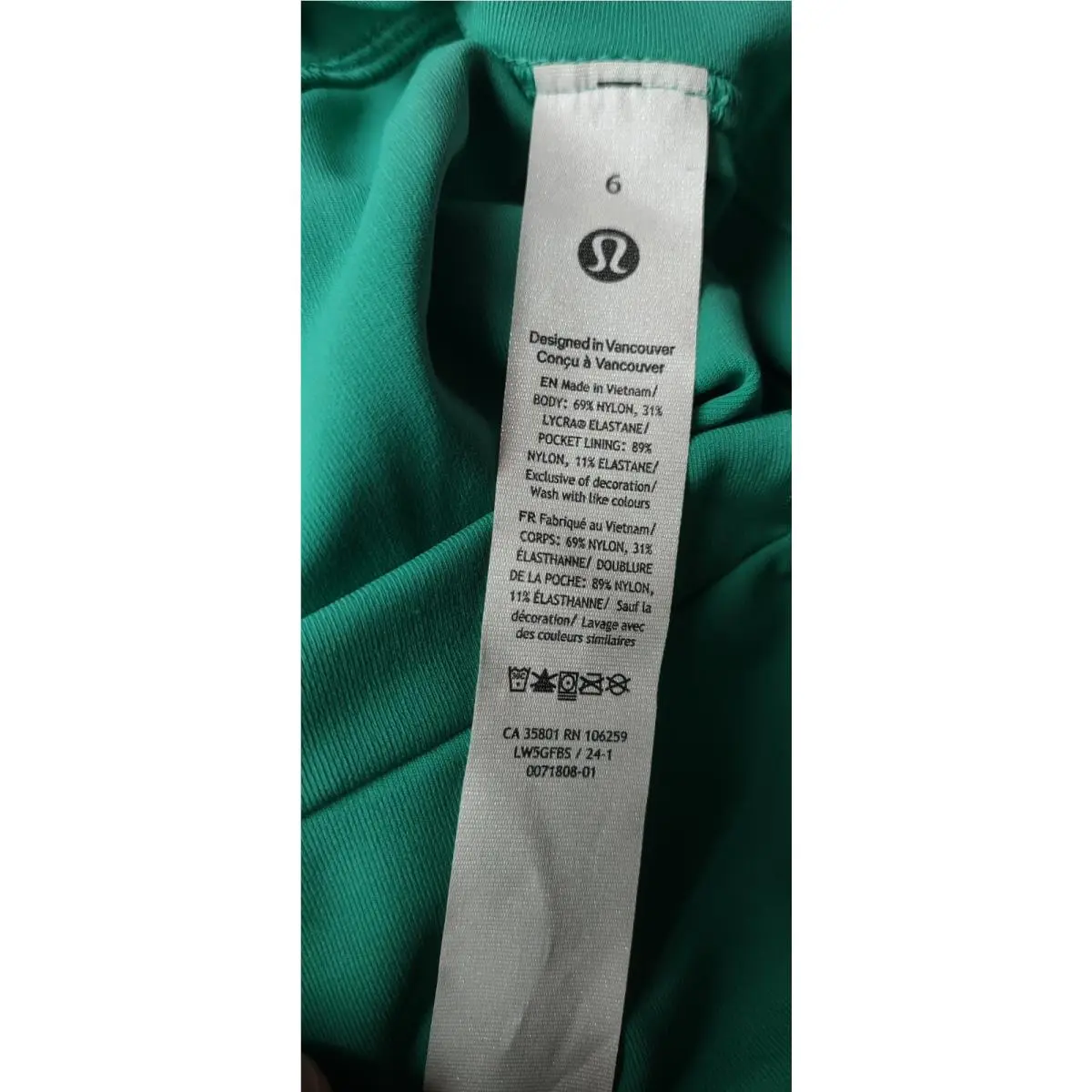 Lululemon clothing - Green 7