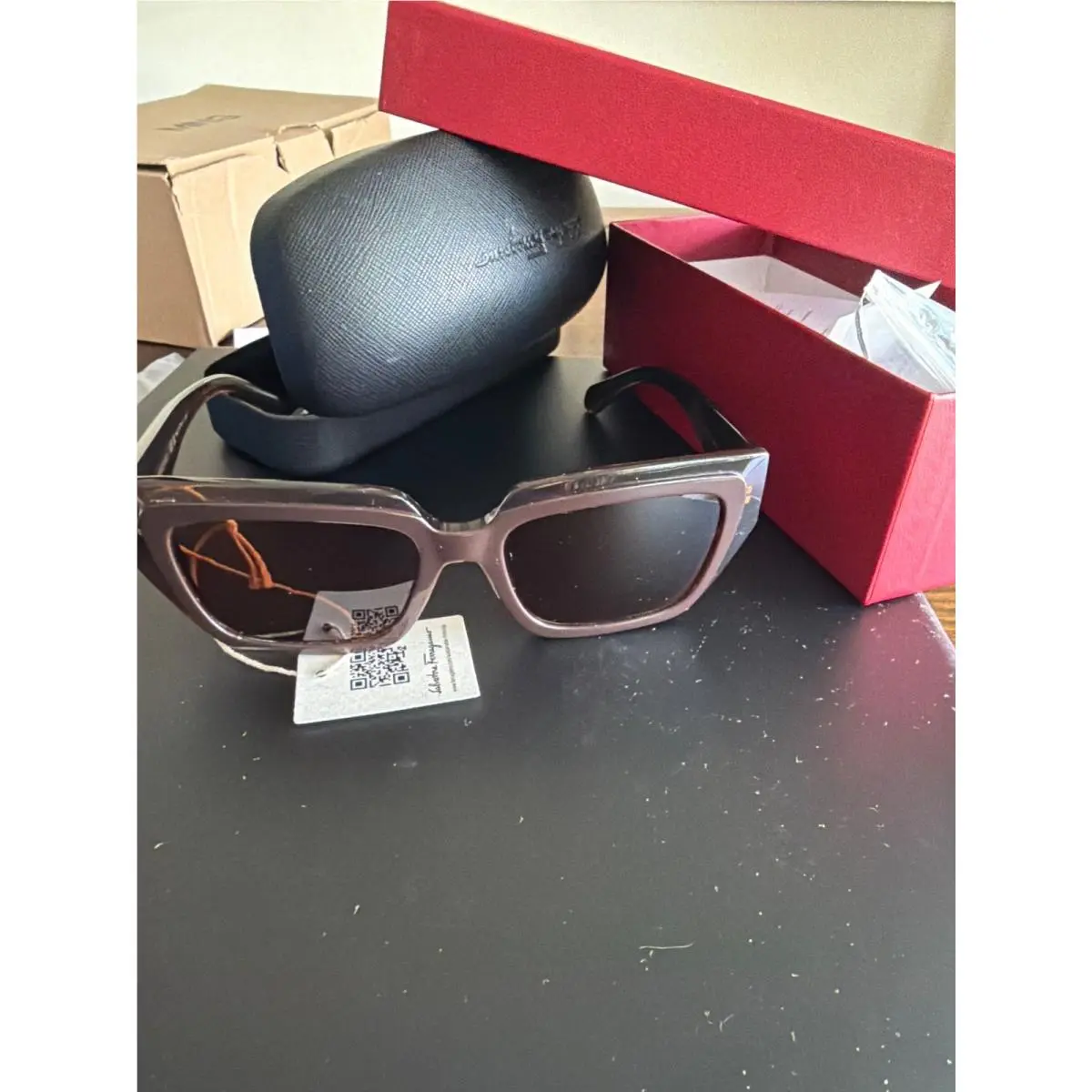 Salvatore Ferragamo Brown Womens Sunglasses Brown Lens/ Made in Italy