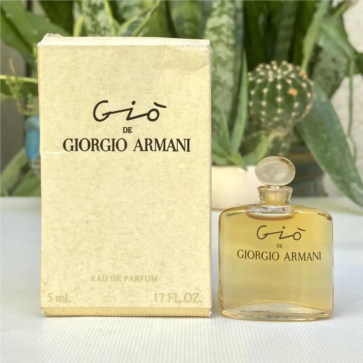 Vintage Gio de Giorgio Armani .17oz 5ml Mini Perfume Clean Print