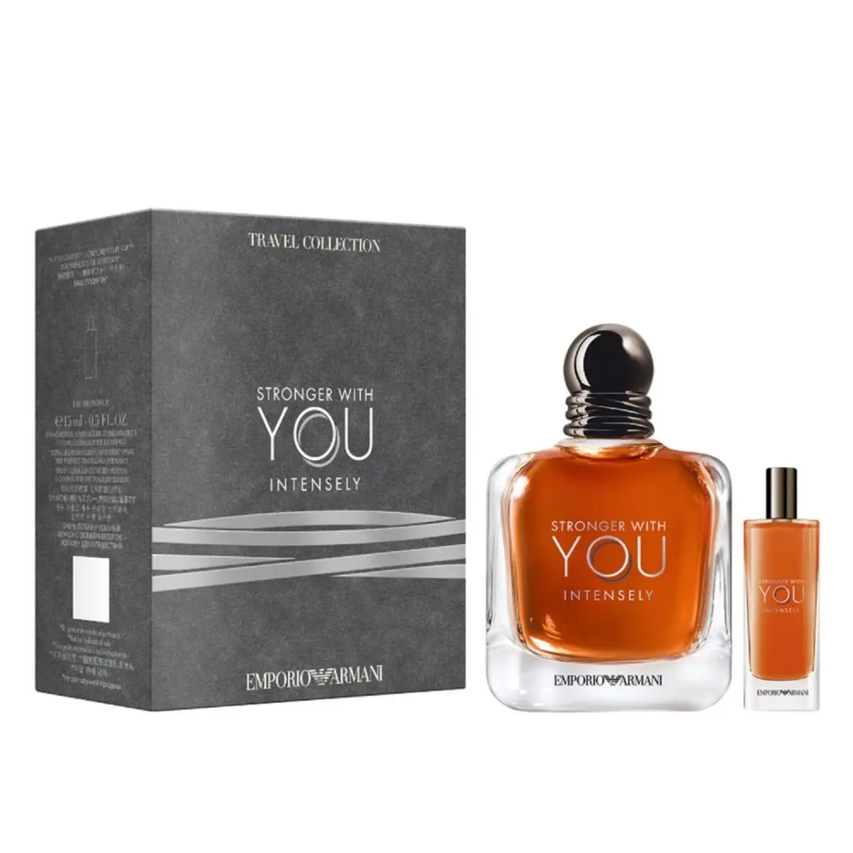 Armani Stronger with You Intensely 2 Pc Set 3.4 oz 0.5 oz Eau de Parfum Spray by Giorgio Armani