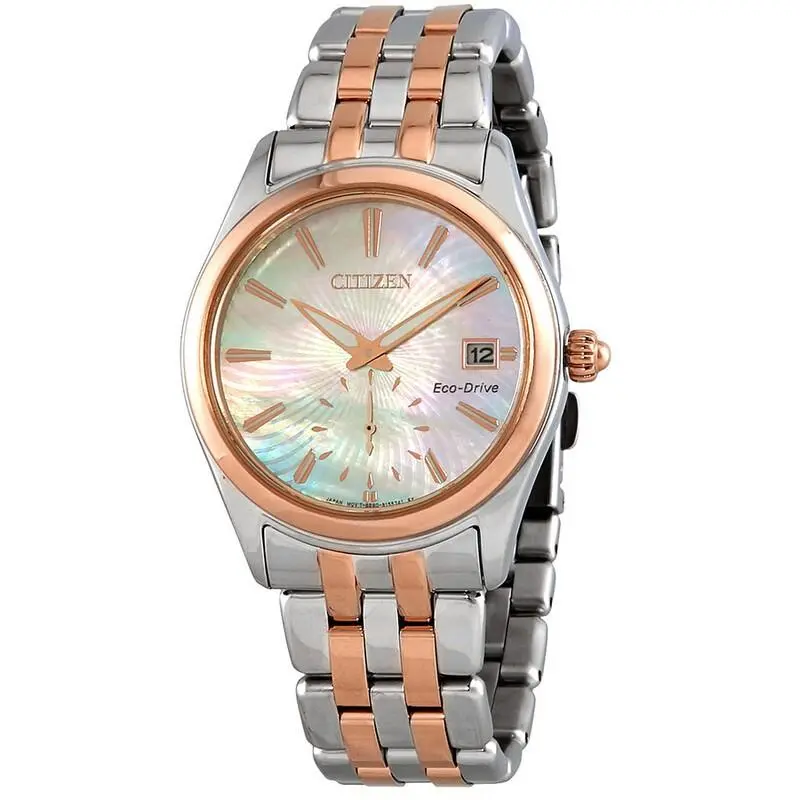 EV1036-51Y Corso Light Champagne Mop Dial Two-tone Bracelet Womens Watch by Citizen