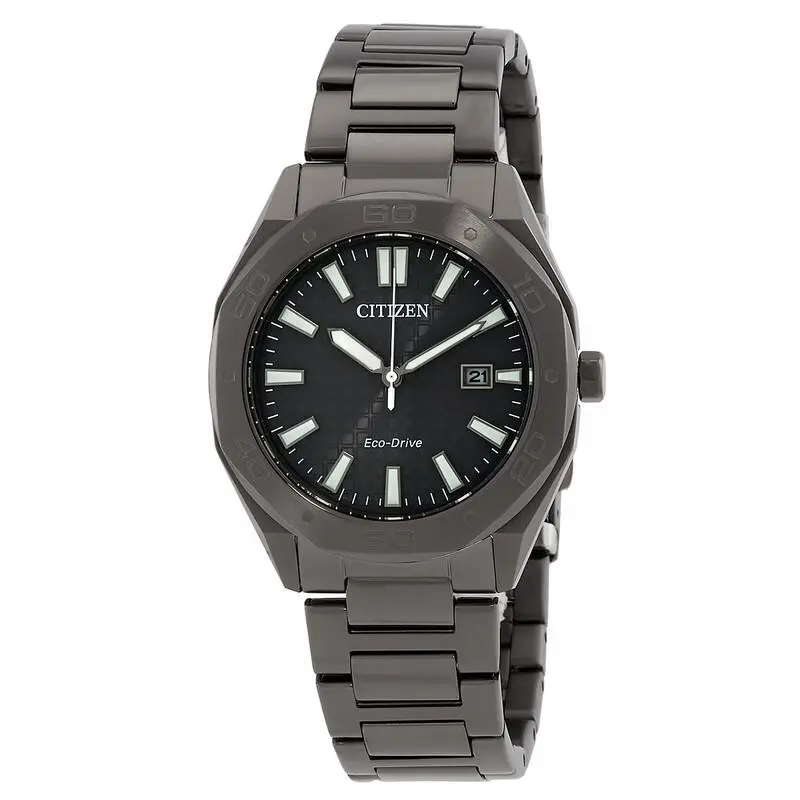 Citizen Eco-drive Black Dial Mens Watch BM7637-81H