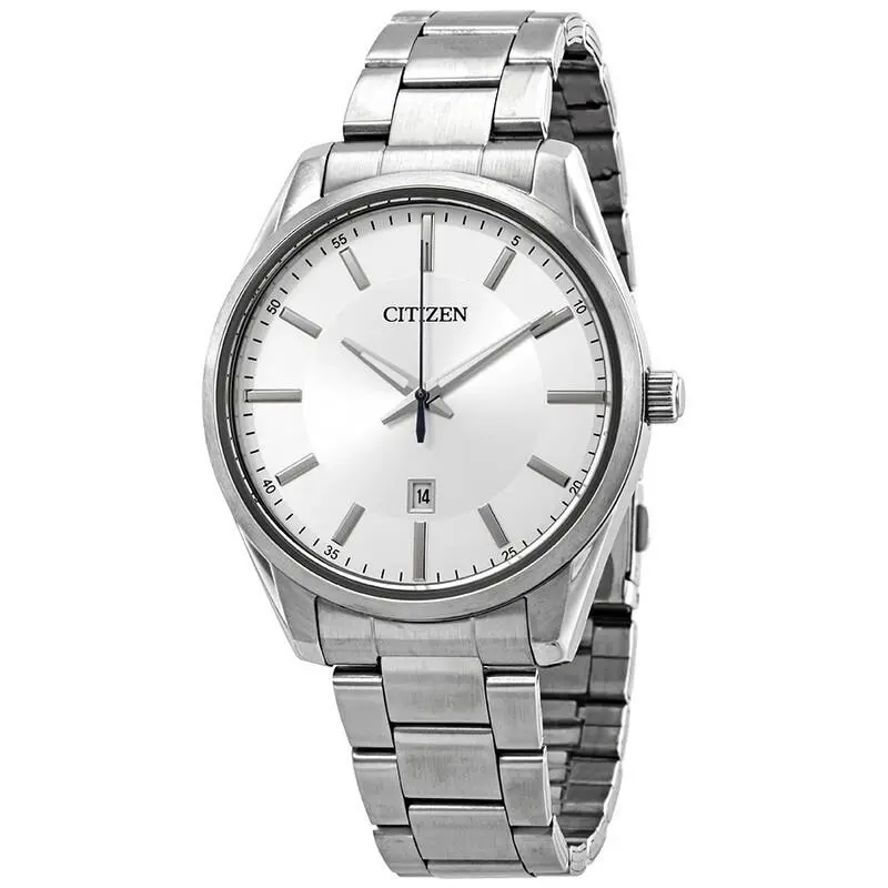 Citizen Quartz Silver Dial Stainless Steel Mens Watch BI1030-53A