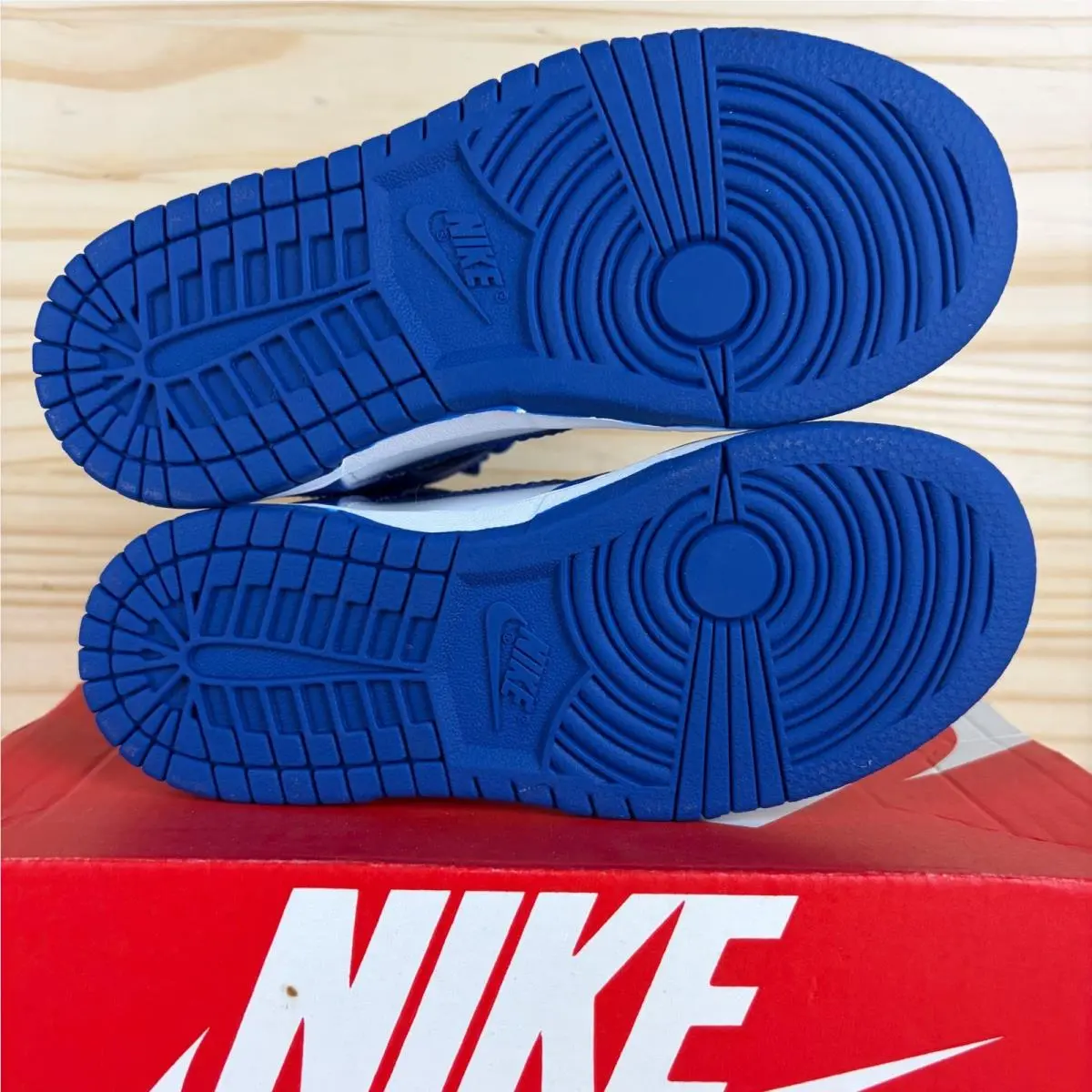 Nike shoes - Nike Dunk High (PS) White Game Royal - Blue 3