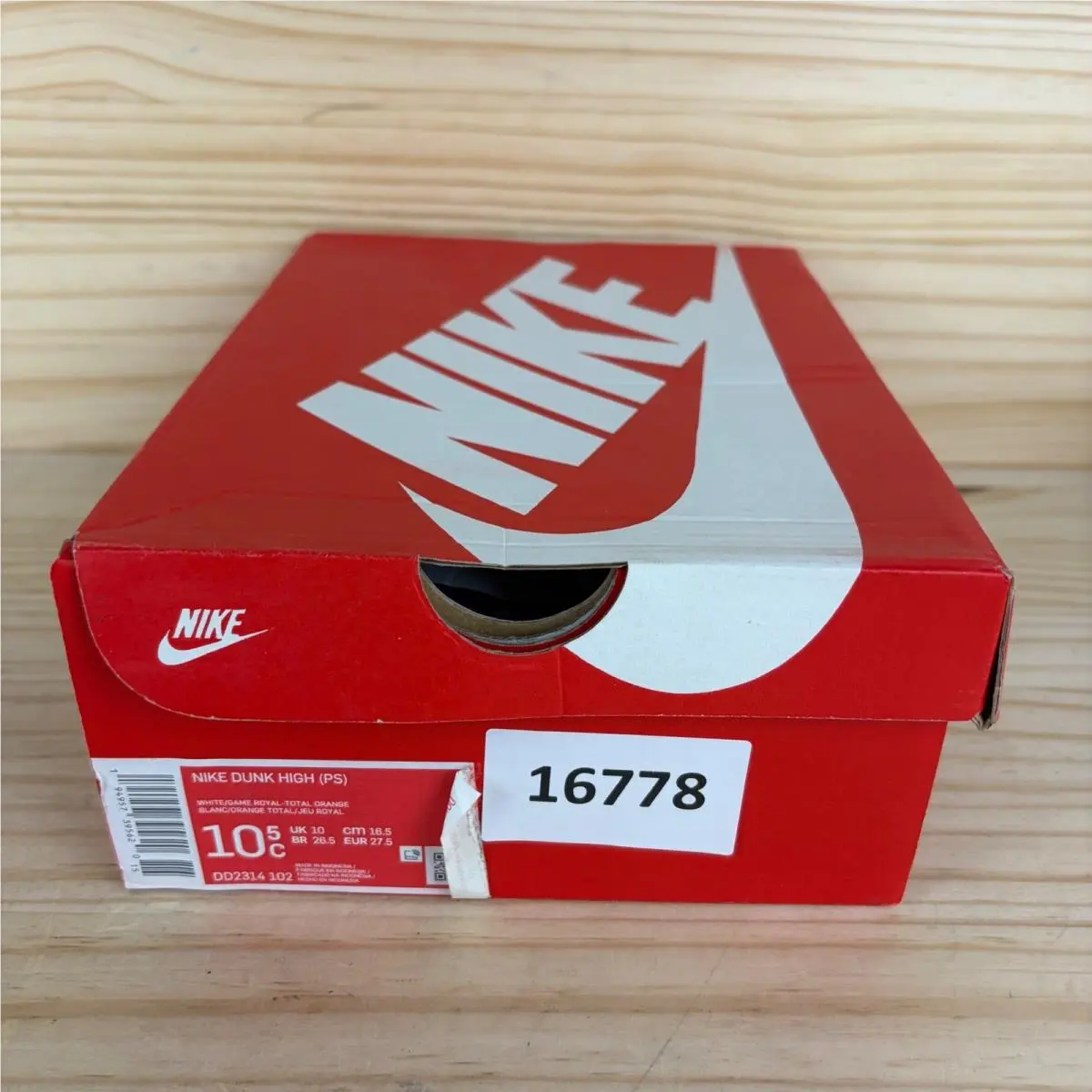 Nike shoes - Nike Dunk High (PS) White Game Royal - Blue 7