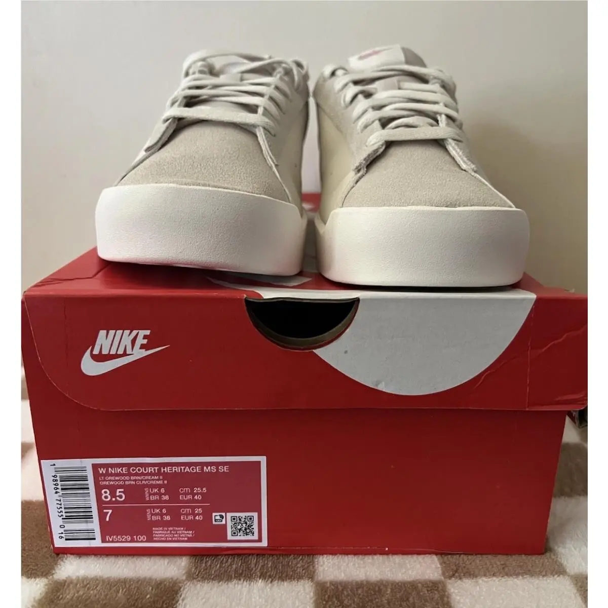 Nike shoes - Nike Court Heritage SE - Court Heritage - IV5529-100 - Light Orewood Brown/Cream 10