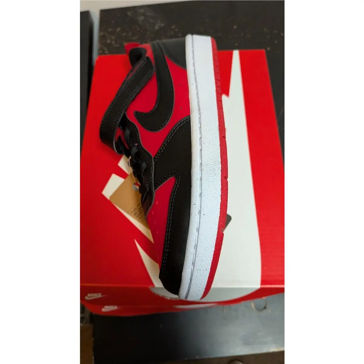 Nike shoes - Nike Court Borough - Court Borough - Red/Black-White (UPC: 196968173716) 0