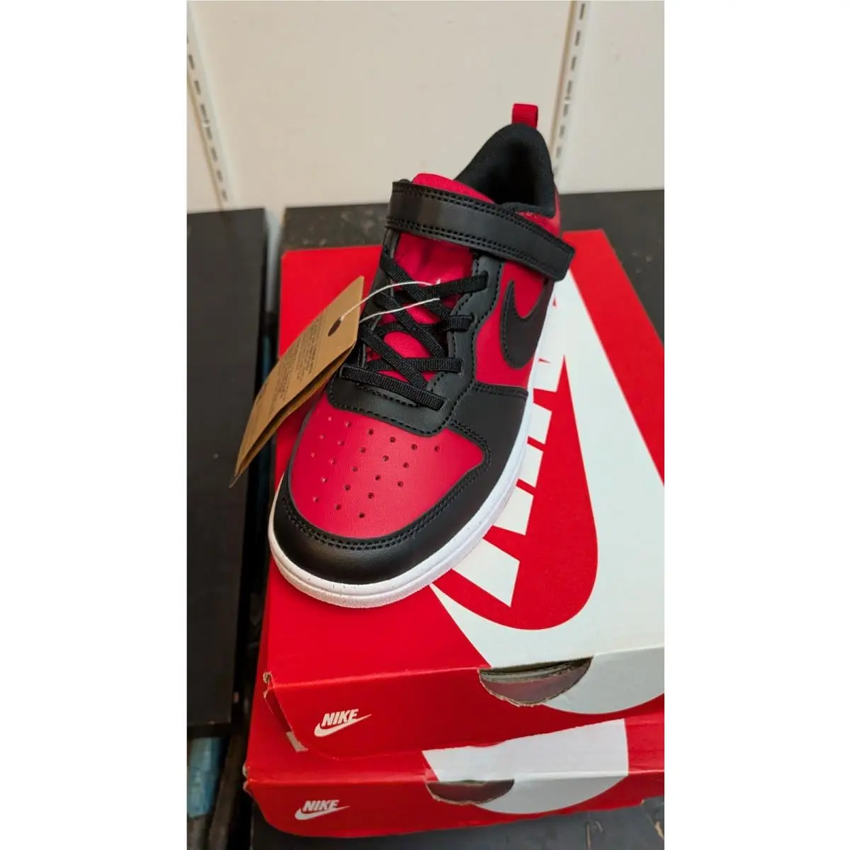 Nike shoes - Nike Court Borough - Court Borough - Red/Black-White (UPC: 196968174379) 2
