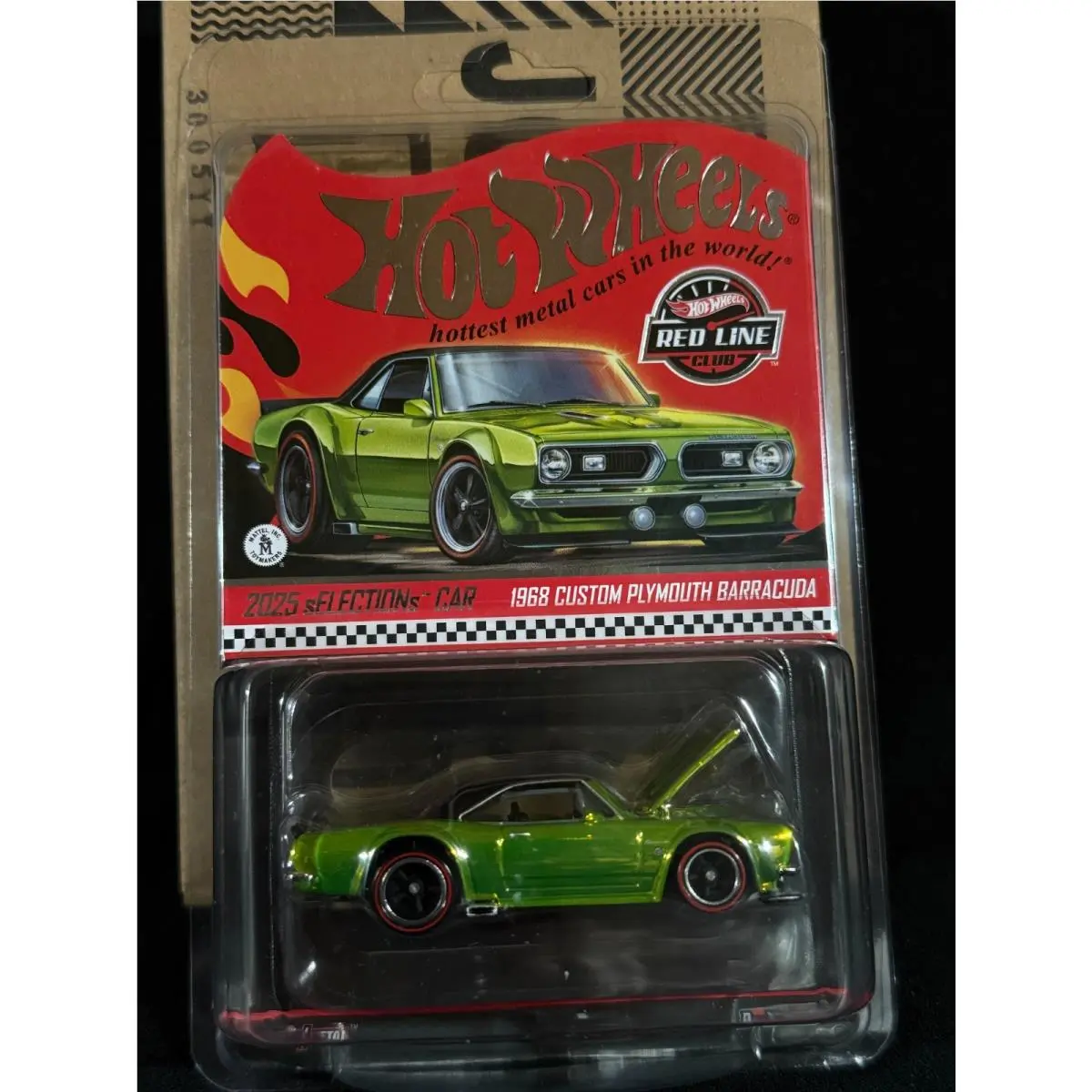 Red Line Variety Hot Wheels Buyer`s Choice JCP17 Green 1968 Custom Plymouth Barracuda