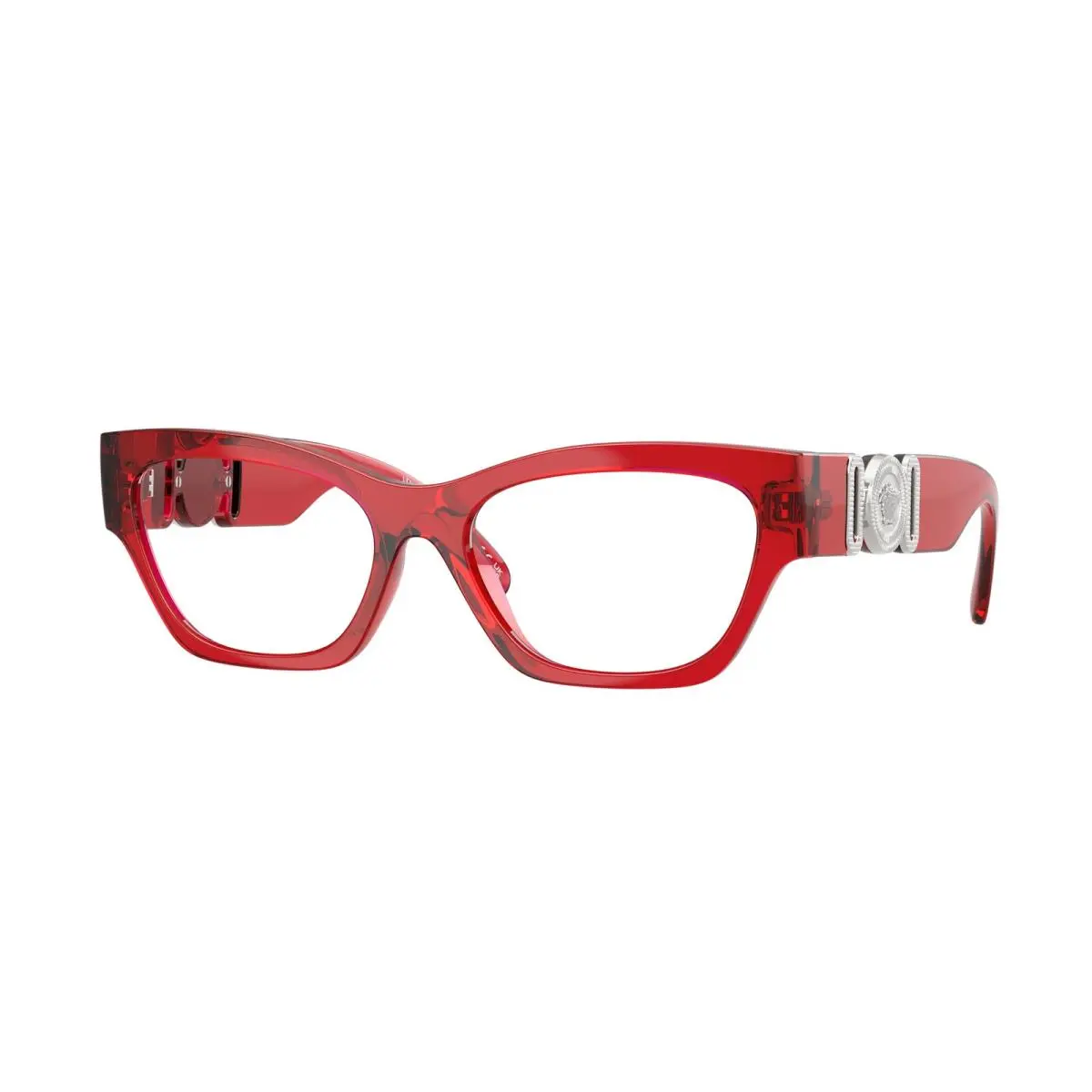 VE 3367 U Red Transparent / Demo Lens 5495 Size 54 Eyeglasses by Versace