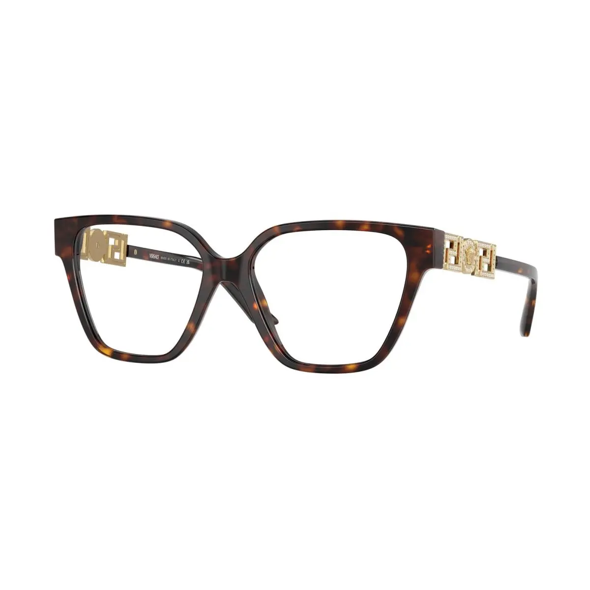 VE 3358 B Havana 108 Size 52 Eyeglasses by Versace