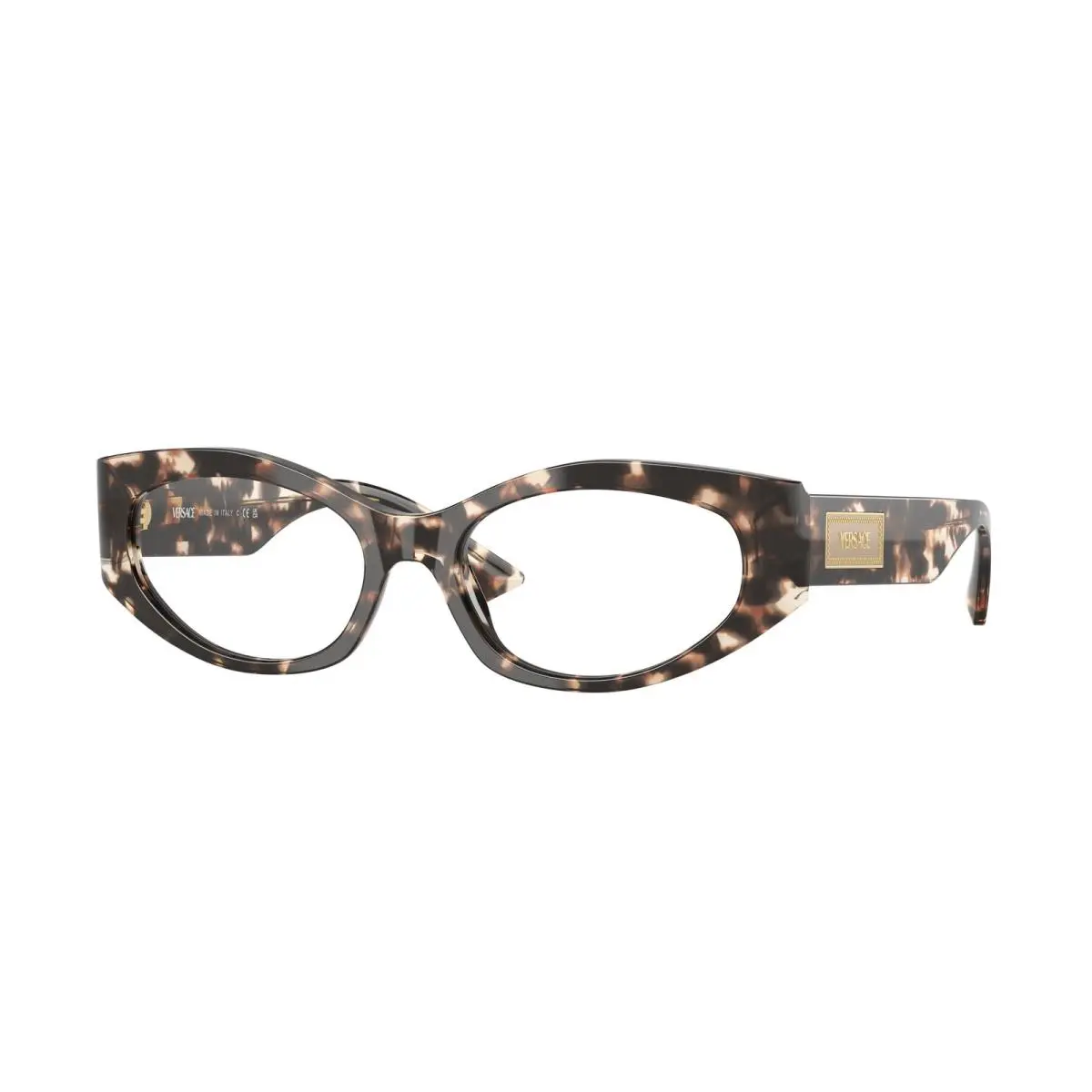 VE 3369 Havana Grey / Demo Lens 5498 Size 53 Eyeglasses by Versace