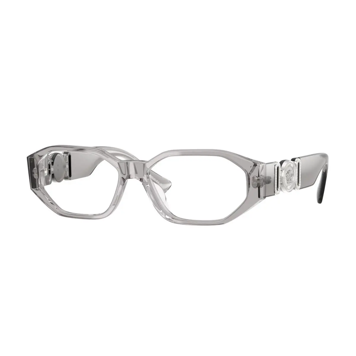VE 3320 U Grey Transparent Demo Lens 593 Size 56 Eyeglasses by Versace