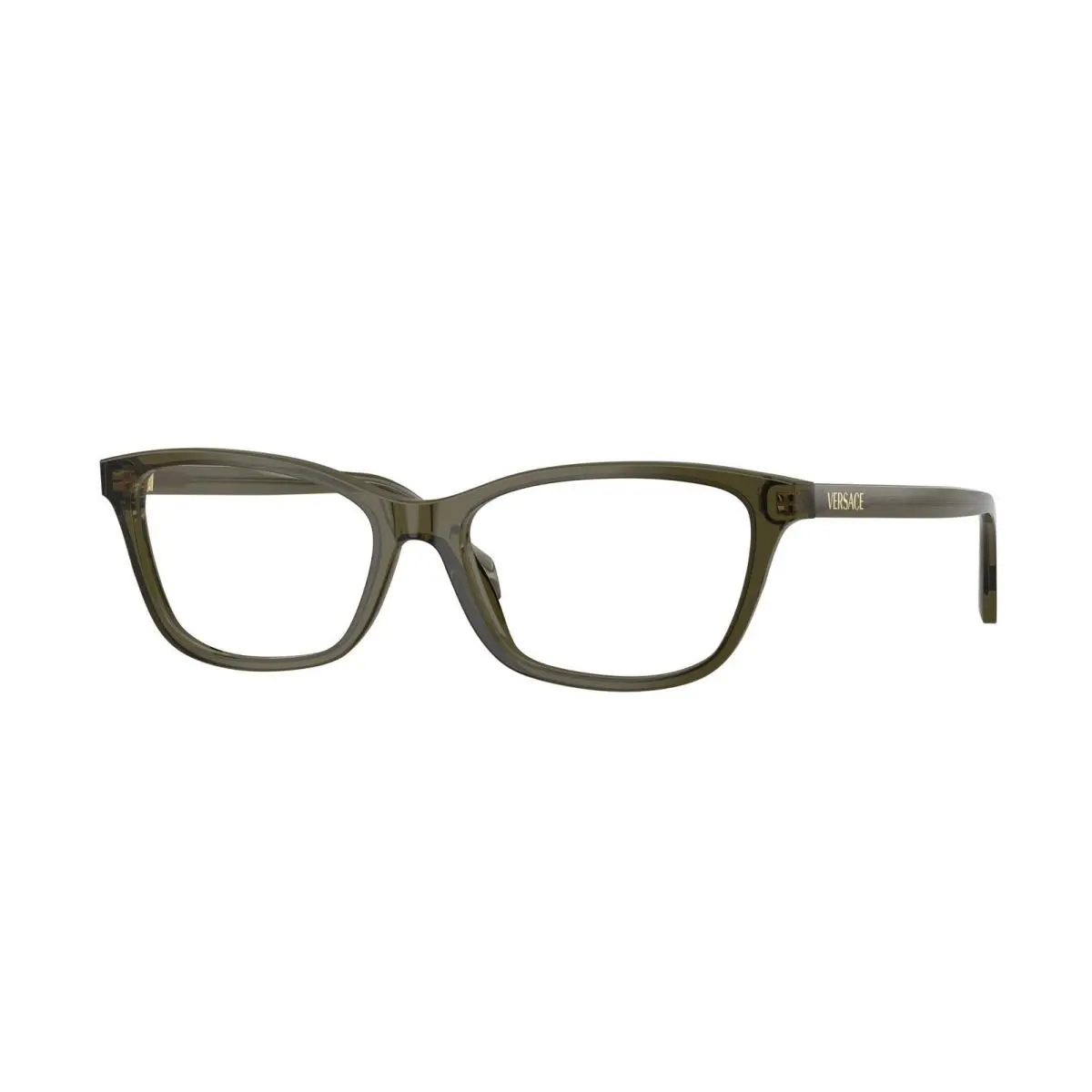 Versace VE 3375 Transparent Dark Green / Demo Lens 5542 Size 54 Eyeglasses