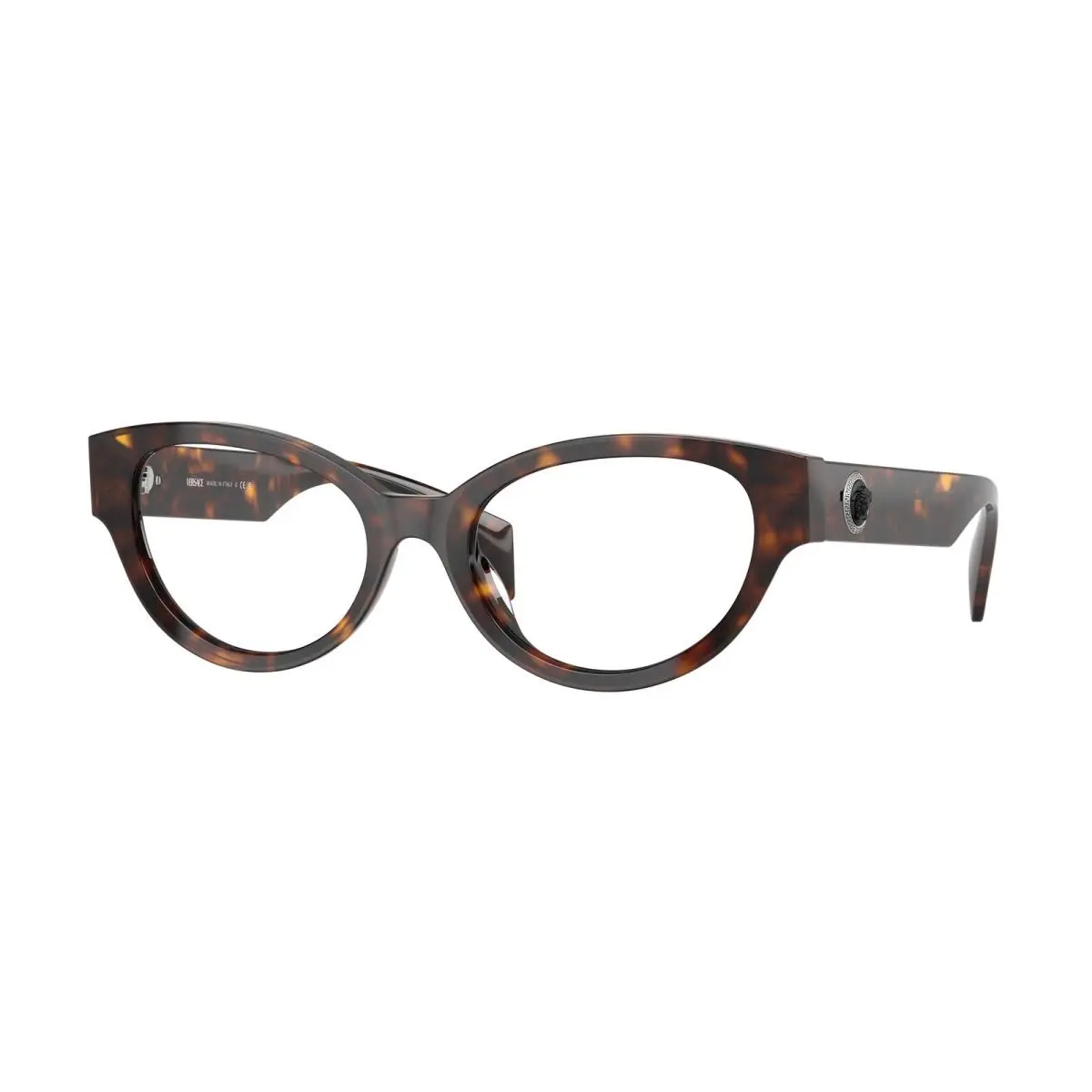VE 3361 U Havana 108 Size 53 Eyeglasses by Versace