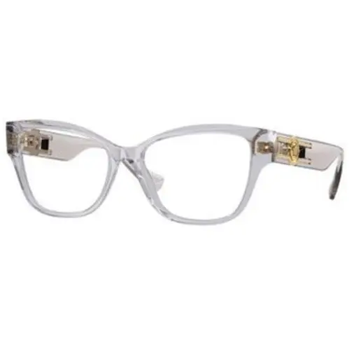 VE 3347 Light Grey Transparent / Demo Lens 5305 Size 54 Eyeglasses by Versace