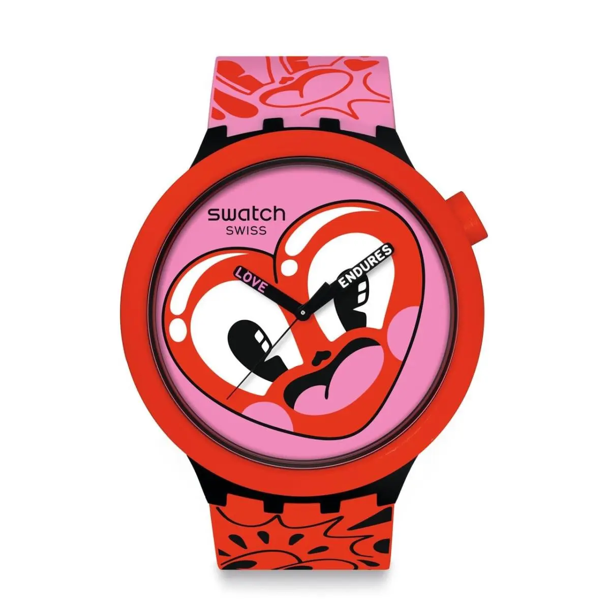 Big Bold Biosourced Unisex Watch Casual Polymer Red Automatic by Swatch