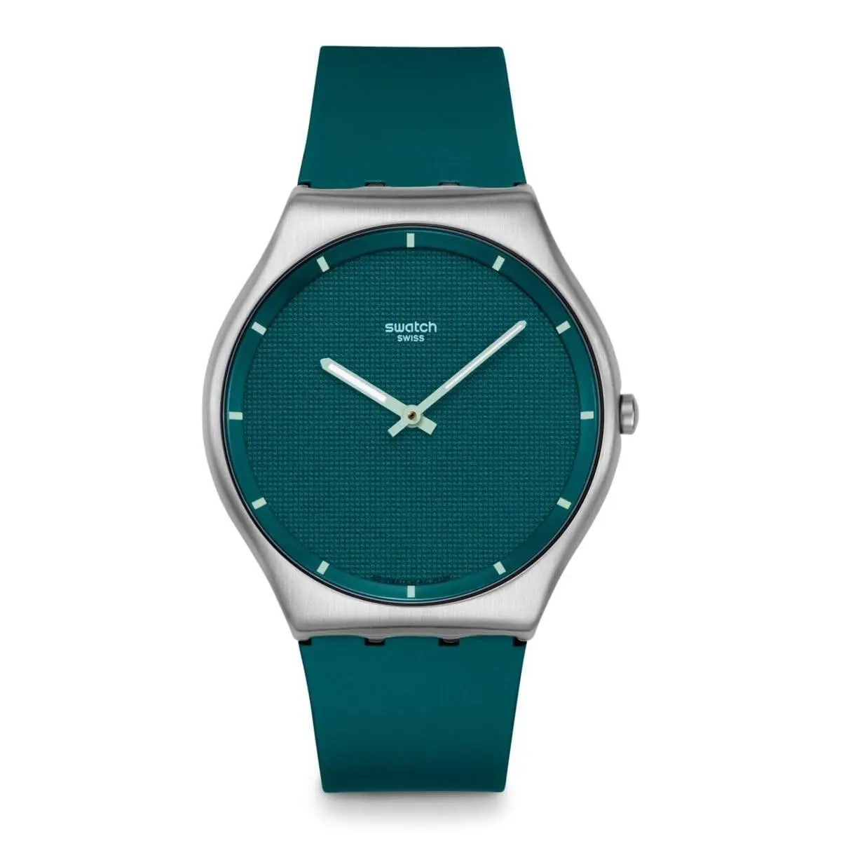 Skin Irony Unisex Casual Watch Stainless Steel Green Quartz by Swatch