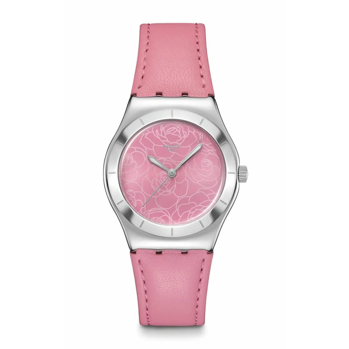 I Medium Unisex Watch Dress Stainless Steel Pink Petal Promise by Swatch