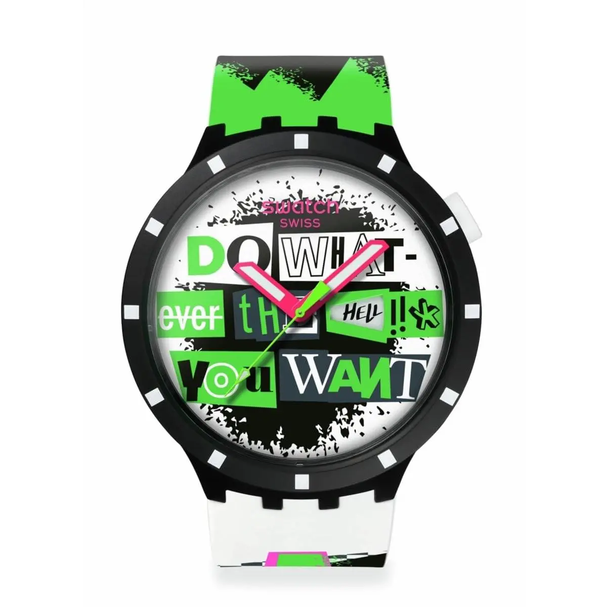 Big Bold Bioceramic Unisex Watch Casual Polymer Black 47mm by Swatch