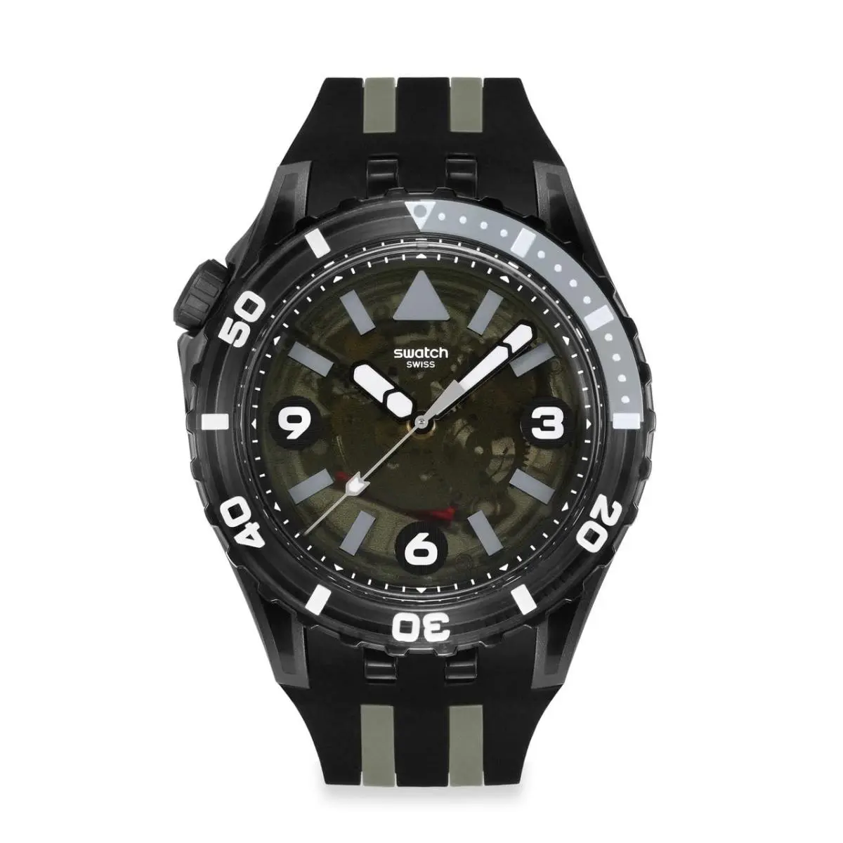 Unisex Casual Watch Black Bio-sourced Quartz Sea Nettle by Swatch