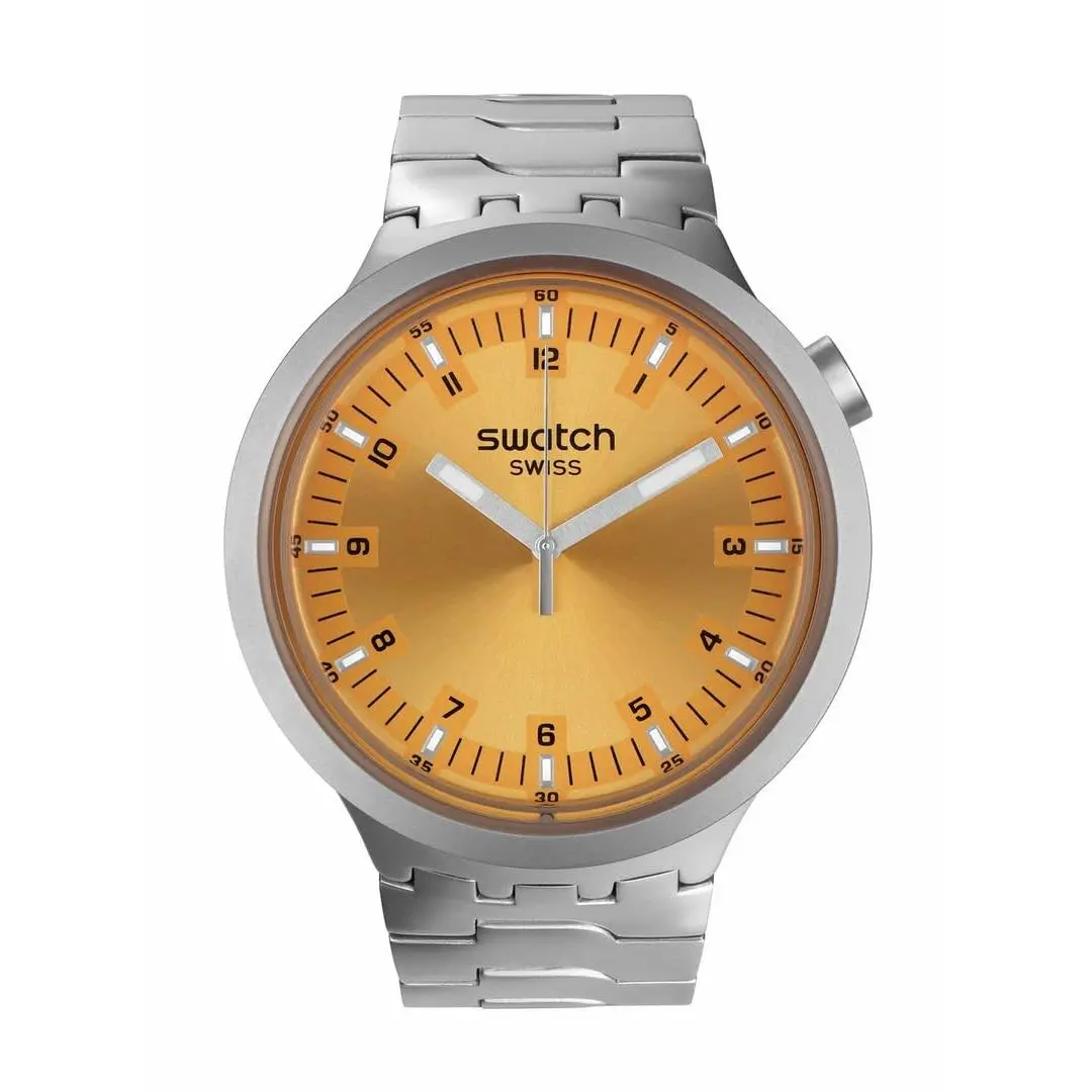Big Bold Irony Unisex Watch Casual Polymer Orange Automatic Yellow by Swatch