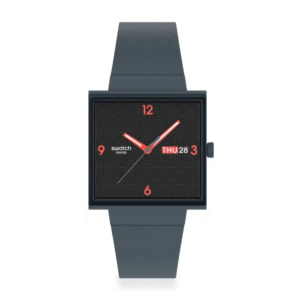 Unisex Casual Watch Grey Bioceramic Quartz Squared Off by Swatch