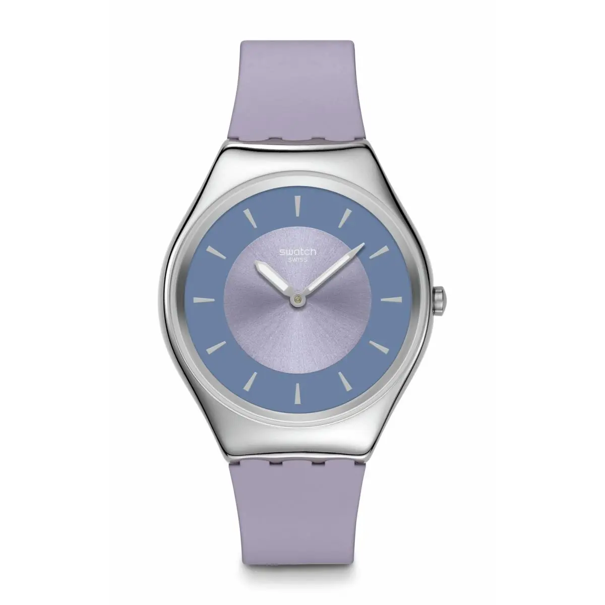 Skin Irony Unisex Watch Casual Polymer Purple Quartz Waterproof by Swatch