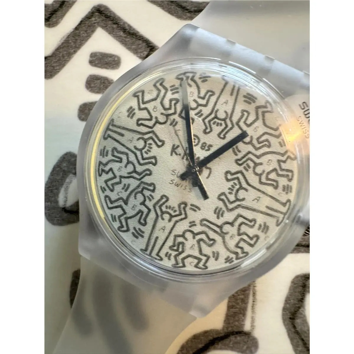 From The Archive Gents Keith Haring Recreated Drawings  Nib-rare by Swatch