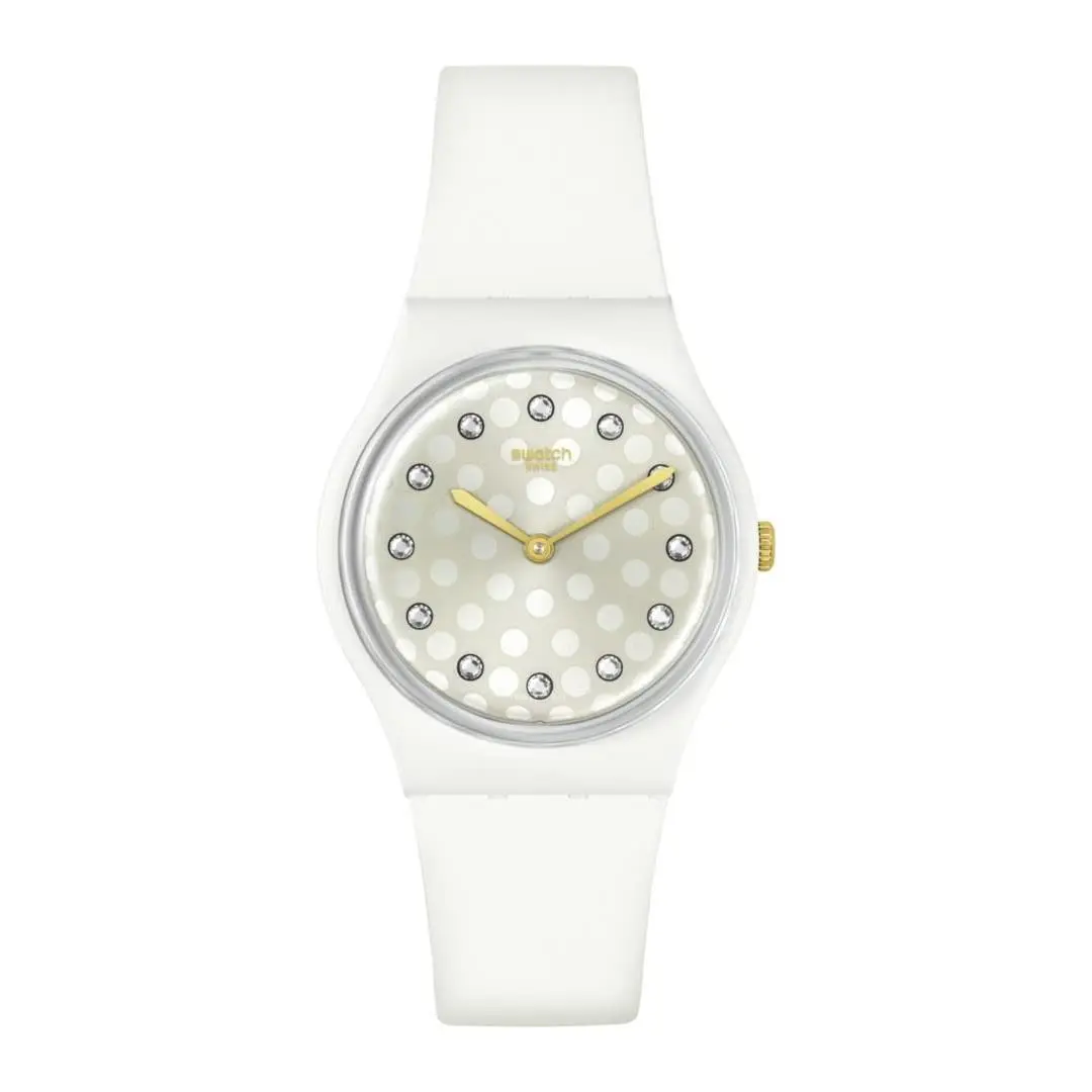 Gent Bioceramic Unisex Watch Casual White Quartz by Swatch