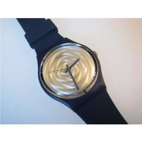 Brossing  Whorl Dial with Blue Silicone Strap-nib by Swatch