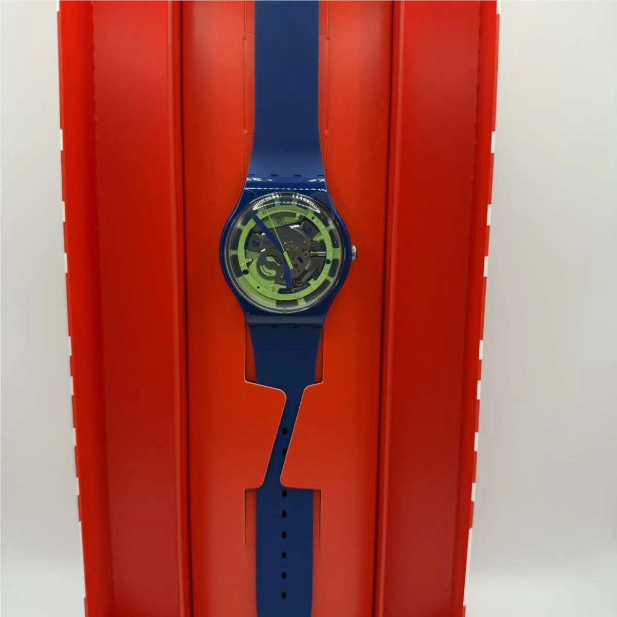 New Gent Green Anatomy SUON147 Gent Swiss Quartz Blue Watch 41mm by Swatch