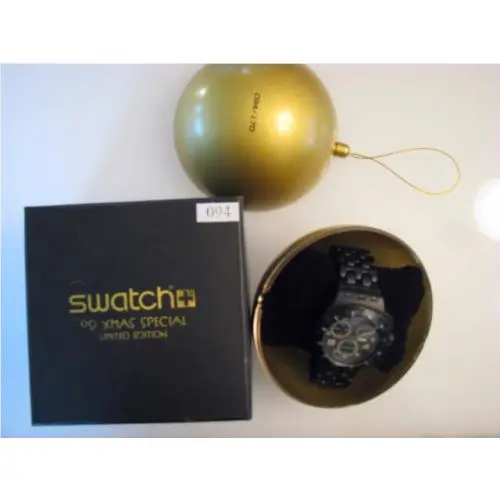 Jingle Shine  Chrono Plastic NY X-mas Special Ltd 94/170 Pcs Nip-rare by Swatch
