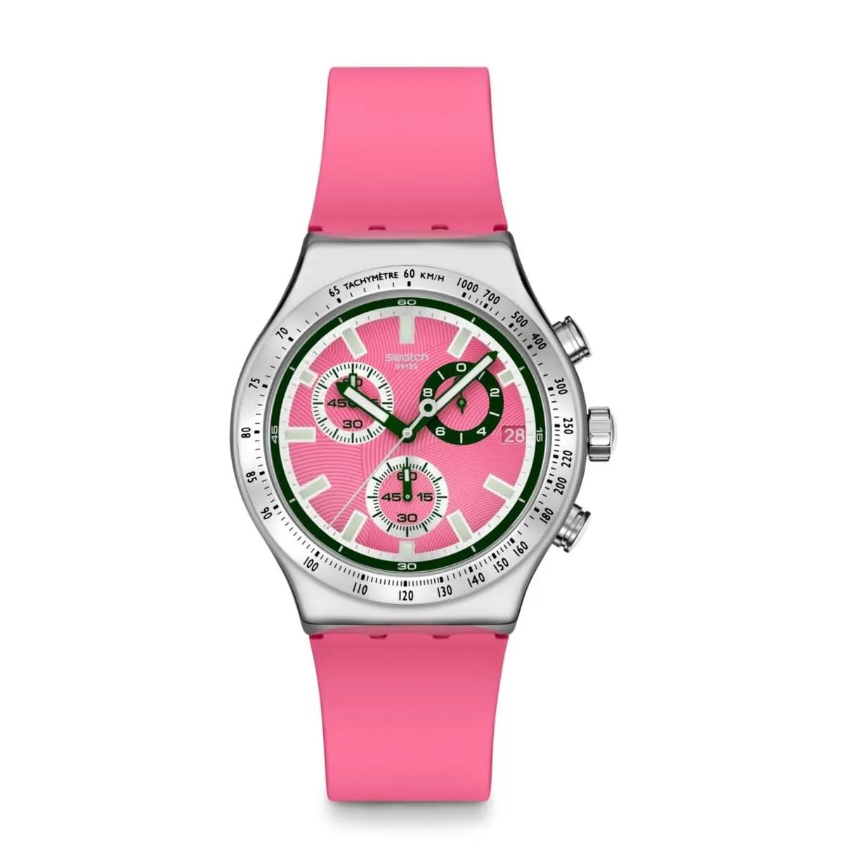 Skin Irony Unisex Casual Watch Stainless Steel Pink Quartz Water by Swatch