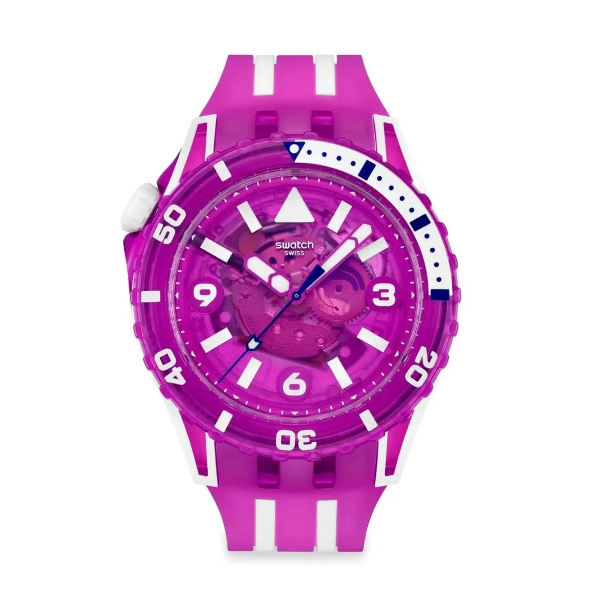 Scuba Unisex Casual Watch Bio-sourced Pink Quartz Water Resistant by Swatch