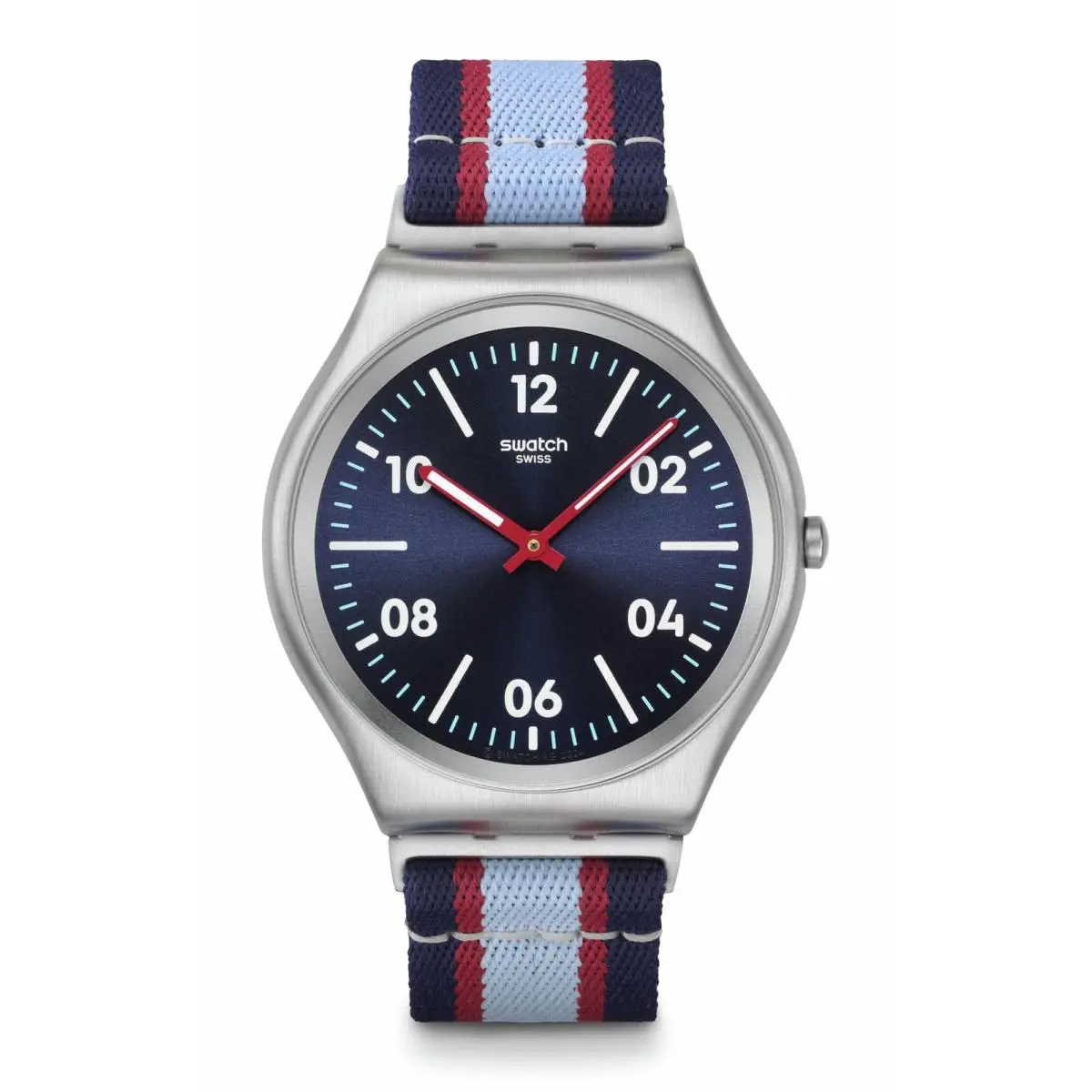 Skin Irony 42 Unisex Watch Casual Polymer Blue Quartz Beside The Sea by Swatch