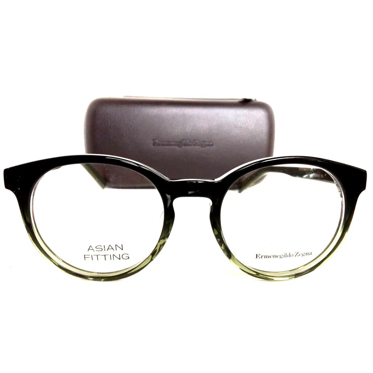 EZ 5024-F 095 Asian Fitting Round 52mm Men`s Eyeglasses Frame by Ermenegildo Zegna