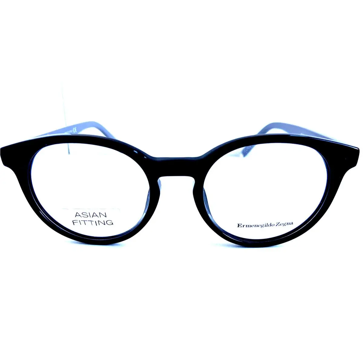EZ 5024 005 Asian Fitting Black Round Men`s Eyeglasses Frame by Ermenegildo Zegna