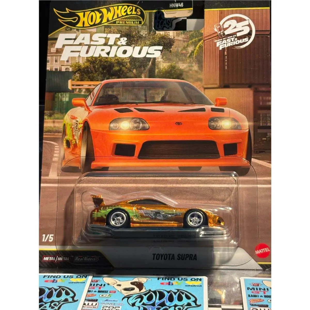 1/64 Hot Wheels Premium 25 Year Fast Furious Brian`s Toyota Supra 1/5