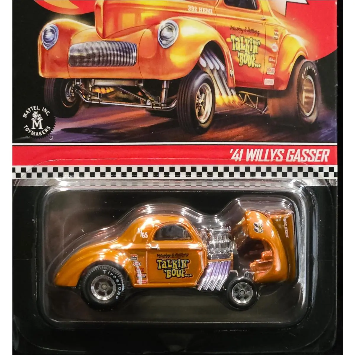 Hot Wheels 41 1941 Willys Gasser Rlc Red Line Club Exclusive Car 07466/10000