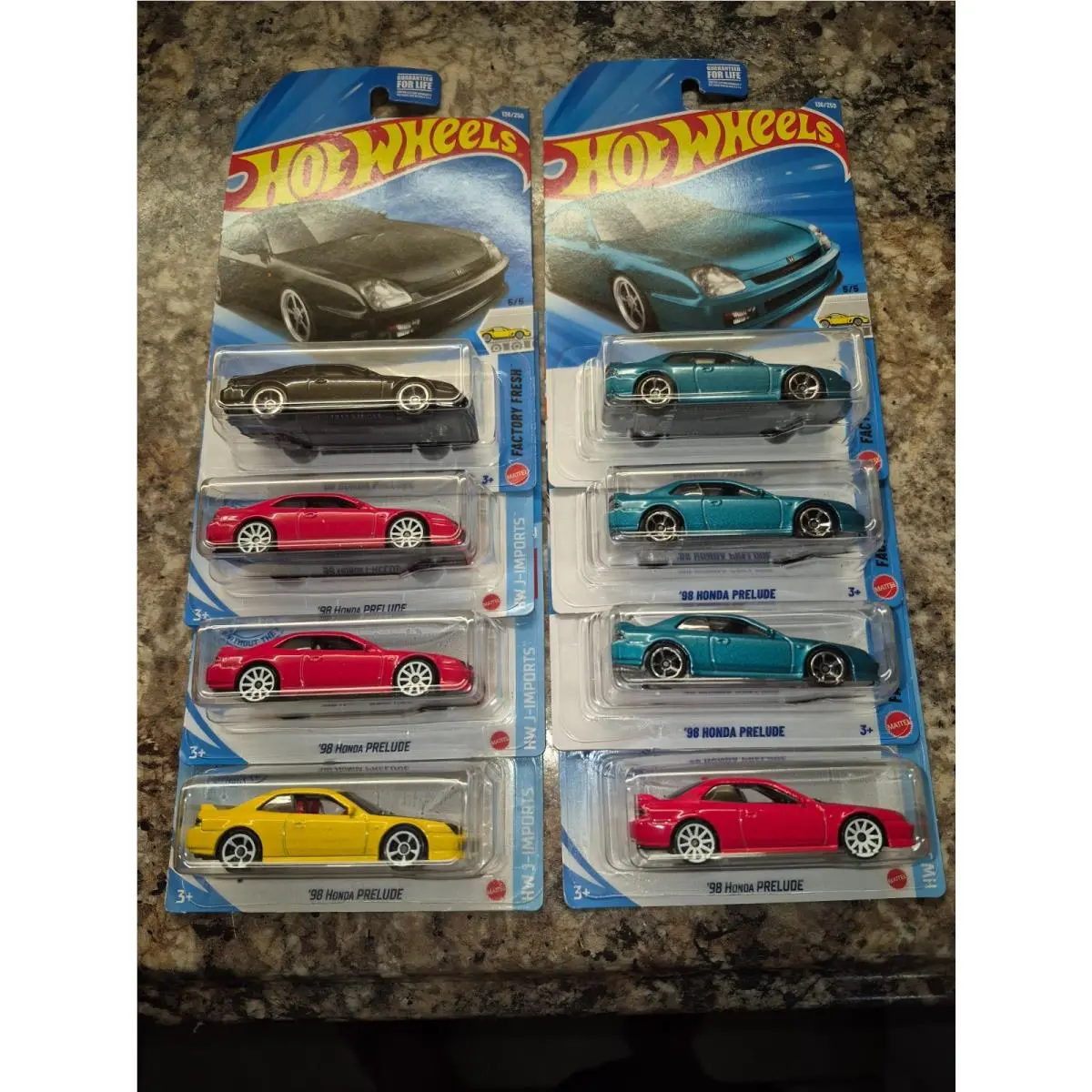 2026 Hot Wheels 1998 Honda Prelude--lot OF 8 Vhtf