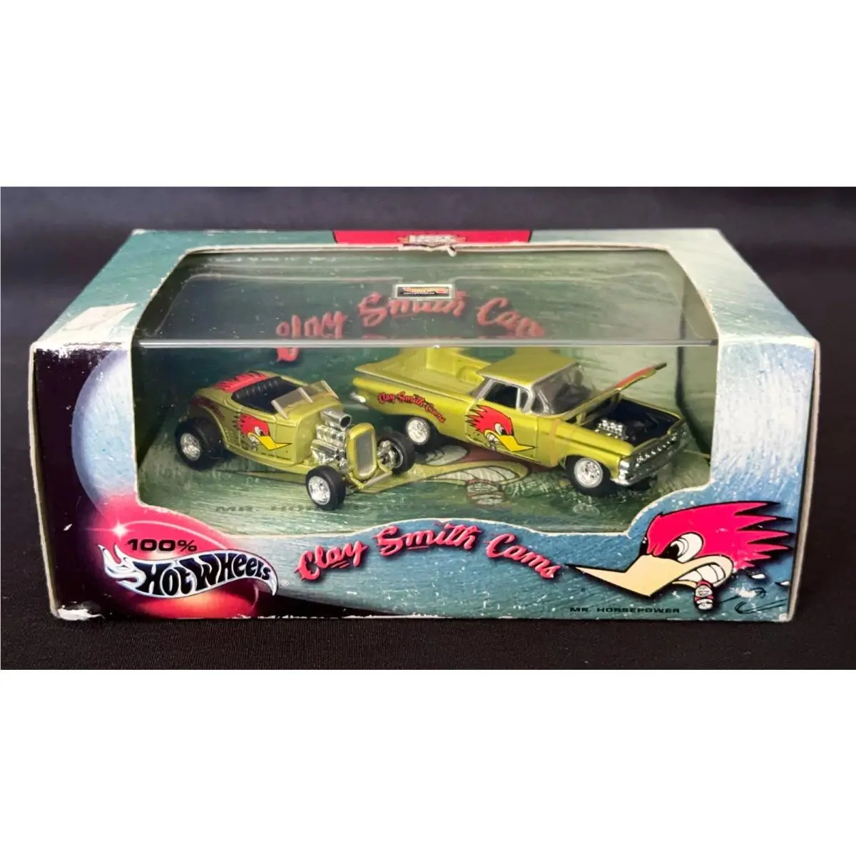 Hot Wheels 2000 Clay Smith Cams Hot Wheels 2-Car Set Package Wear